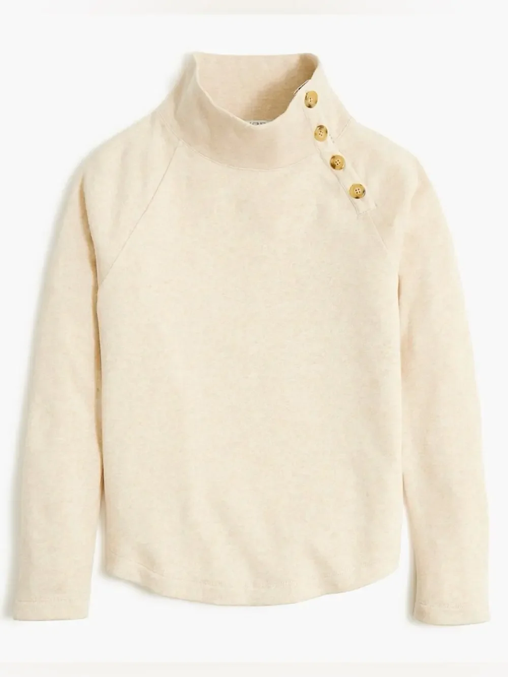 J. Crew Wide Button-Collar Pullover Sweatshirt